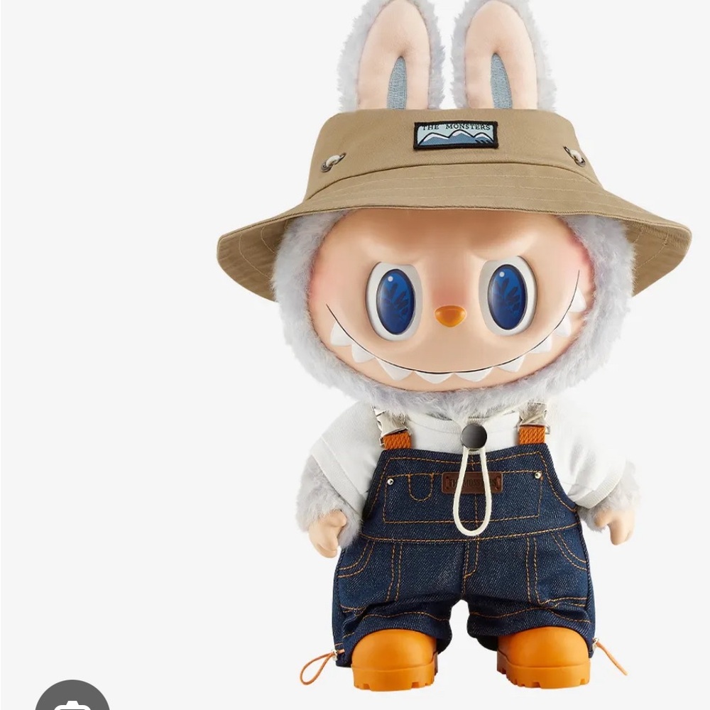 Adorable Bunny Toy with Hat and Overalls